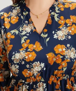 Floral Print Pocket Frill Trim Ruffle Dress -Clothing Shop 181759439 ha bd75ecde b843 4895 9407 adf1abc8636b