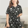 Star Print Crew Neck Sleep Top 2 Star Print Crew Neck Sleep Top -Clothing Shop 181861329 hu