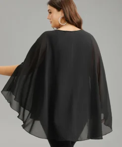 Chiffon Rhinestone Split Dolman Sleeve Blouse -Clothing Shop 182425768 ep 2432ae80 0b7e 469e 947a aeeaa655ae1e