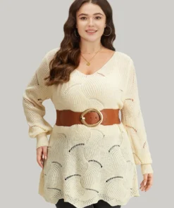 Hollow Out Asymmetrical Hem Pullover