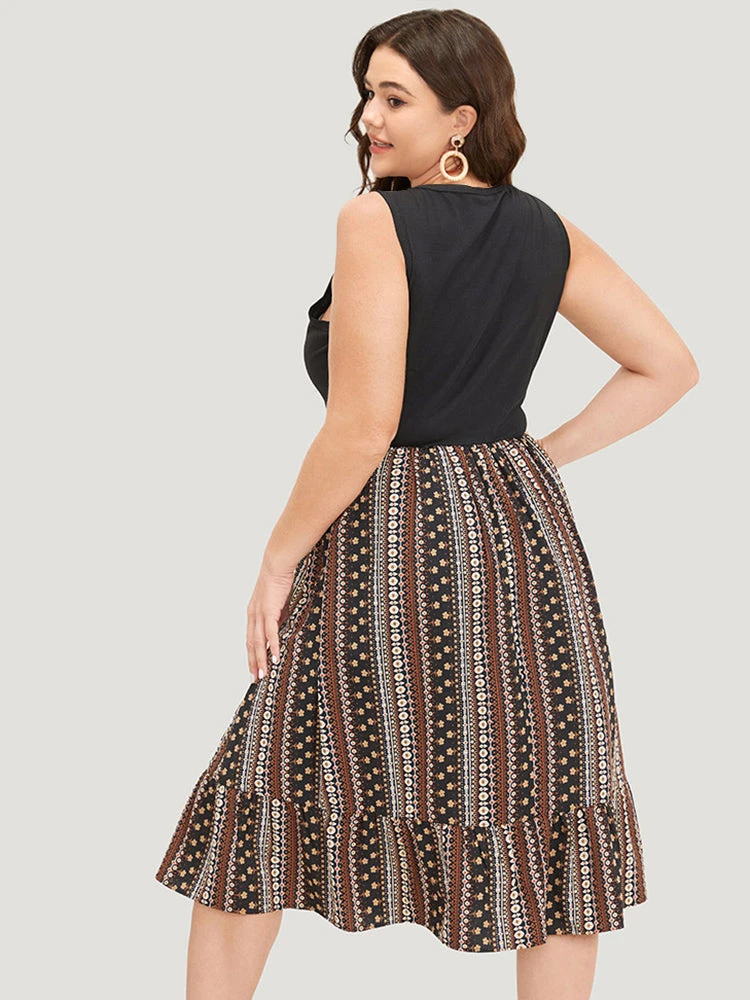 Supersoft Essentials Bandana Print Patchwork Pocket Ruffle Hem Tank Dress 7 Supersoft Essentials Bandana Print Patchwork Pocket Ruffle Hem Tank Dress - Image 5