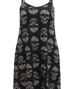 Halloween Skull Print Pocket Cami Sleep Dress 17 Halloween Skull Print Pocket Cami Sleep Dress -Clothing Shop 185853016 ix