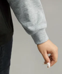 Contrast Contrast Trim O Ring Zipper Jacket -Clothing Shop 186992673 wy