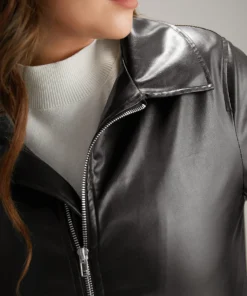 Plain Zipper Fly Rib Knit Patchwork Jacket 17 Plain Zipper Fly Rib Knit Patchwork Jacket -Clothing Shop 189333769 cv