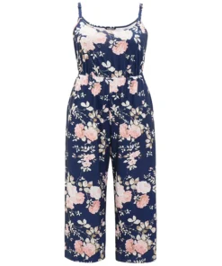 Floral Print Pocket Scoop Neck Cami Jumpsuit 23 Floral Print Pocket Scoop Neck Cami Jumpsuit -Clothing Shop 191472445 fq