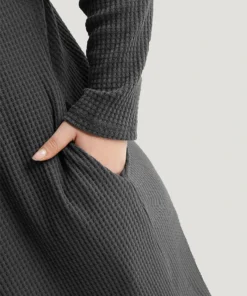 Waffle Knit Pocket Crew Neck Wrap T-shirt 17 Waffle Knit Pocket Crew Neck Wrap T-shirt -Clothing Shop 191648648 su