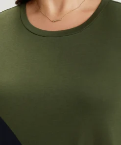 Supersoft Essentials Colorblock Pocket Contrast Midi Dress -Clothing Shop 192000973 eq