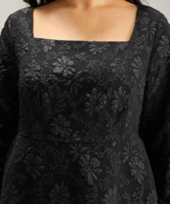 Floral Print Plisse Pocket Lantern Sleeve Dress -Clothing Shop 192130569 uh cf7eb96f da61 4589 ad6e 1233155061dd