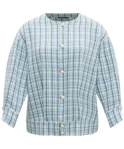 Gingham Buckle Detail Button Through Jacket 19 Gingham Buckle Detail Button Through Jacket -Clothing Shop 192857043 lf