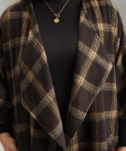 Plaid Asymmetrical Neck Dolman Sleeve Belted Coat -Clothing Shop 19754029 vk 06fa9e92 7c74 4ff9 aa5d 1cf1d07e1af8