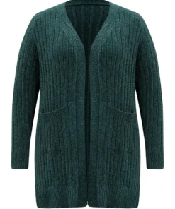 Plisse Solid Patched Pocket Cardigan 15 Plisse Solid Patched Pocket Cardigan -Clothing Shop 197687568 cm