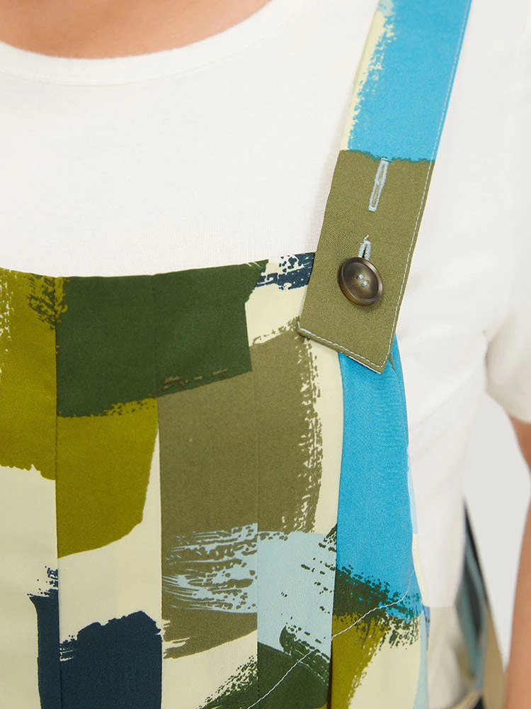 Colorblock Contrast Pocket Plicated Detail Cami Jumpsuit 9 Colorblock Contrast Pocket Plicated Detail Cami Jumpsuit - Image 7