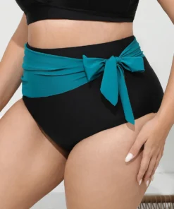 Two Tone Knot Side Bikini Bottom 13 Two Tone Knot Side Bikini Bottom -Clothing Shop 198650637 xu