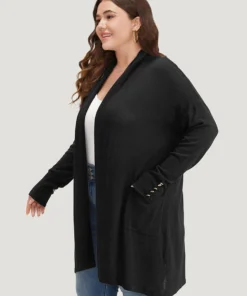 Supersoft Essentials Button Detail Lapel Collar Cardigan -Clothing Shop 199783205 qj