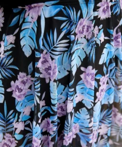 Floral Cut Out Halter Neck Hanky Hem Swim Dress -Clothing Shop 203678767 qn