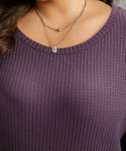 Plain Texture Patchwork Hollow Out T-shirt -Clothing Shop 203991080 mk aaa44c02 aa9f 400a 8d02 d2a5ef58e7d1