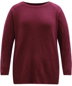 Plain Texture Knit Raglan Sleeve Pullover 11 Plain Texture Knit Raglan Sleeve Pullover -Clothing Shop 20485536 sv
