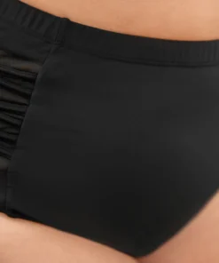 Mesh Patchwork High Waist Swim Bottom -Clothing Shop 207014772 fj