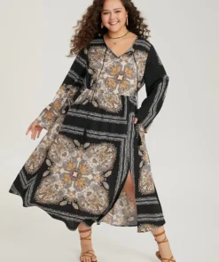 Bandana Print Split Side Tassels Ties Dress -Clothing Shop 209642591 nd a39dbdf1 bc87 46e4 9422 f994fe5be050