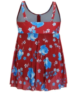 Floral Print Split Front Ruched A Line Swim Dress -Clothing Shop 211399237 ga 141962af 0feb 47e3 9f29 2b6c52a8df81