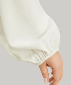 Plants Print Lantern Sleeve Button Detail Blouse -Clothing Shop 212598547 it