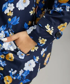 Boho Print Drawstring Hooded Zipper Jacket -Clothing Shop 212702858 dj