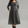 Solid Button Up Pocket Dress -Clothing Shop 213439880 cc 19392b97 e20b 412e 87af cf210e089d48