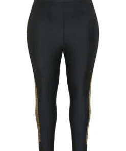 Glitter Patchwork Cut Out High Rise Leggings -Clothing Shop 21407183 cx