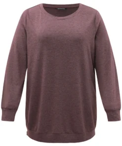 Plain Zipper Round Neck Elastic Cuffs Sweatshirt -Clothing Shop 215011899 bv 61fb6f16 bce1 4a05 9a24 fad74344702b
