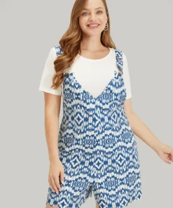 Bandana Print Pocket Overall Cami Jumpsuit 10 Bandana Print Pocket Overall Cami Jumpsuit -Clothing Shop 215823775 qd