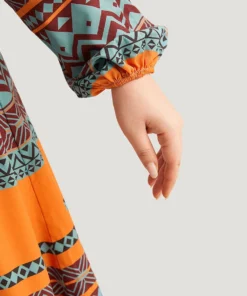 Boho Print Tassel Tie Neck Dress -Clothing Shop 218975314 ah d525702d f7ad 4074 b872 f9f6a6cd15a3