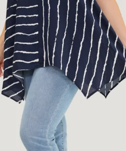 Striped Patchwork Hanky Hem Blouse 20 Striped Patchwork Hanky Hem Blouse -Clothing Shop 220617979 cm ebe76357 3540 4ac7 a4b8 47f4861f0851
