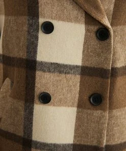 Plaid Suit Collar Double Breasted Pocket Blazer 17 Plaid Suit Collar Double Breasted Pocket Blazer -Clothing Shop 222103637 ss