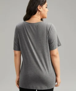 Moon And Star Print V Neck T-shirt 18 Moon And Star Print V Neck T-shirt -Clothing Shop 223282853 st 06636c4f 2b68 4238 b93a 7c56f85520d3