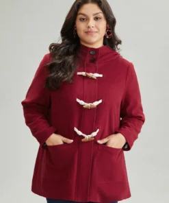 Plaid Patchwork Hooded Duffle Button Coat 13 Plaid Patchwork Hooded Duffle Button Coat -Clothing Shop 223298613 uo