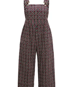 Christmas Geometric Adjustable Straps Jumpsuit -Clothing Shop 223646286 hy 7dff09a1 59bd 47fa a9b0 db2a6af49897