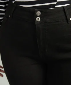 Wide Leg Black Wash Very Stretchy Jeans -Clothing Shop 224019464 gm