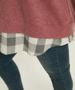 Heather Plaid Patchwork Crew Neck T-shirt -Clothing Shop 225681100 sa 7fff22ca b9b9 46f3 9de5 0c2c7e262597