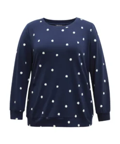 Small Daisy Print Crew Neck Sweatshirt 11 Small Daisy Print Crew Neck Sweatshirt -Clothing Shop 228072335 ax