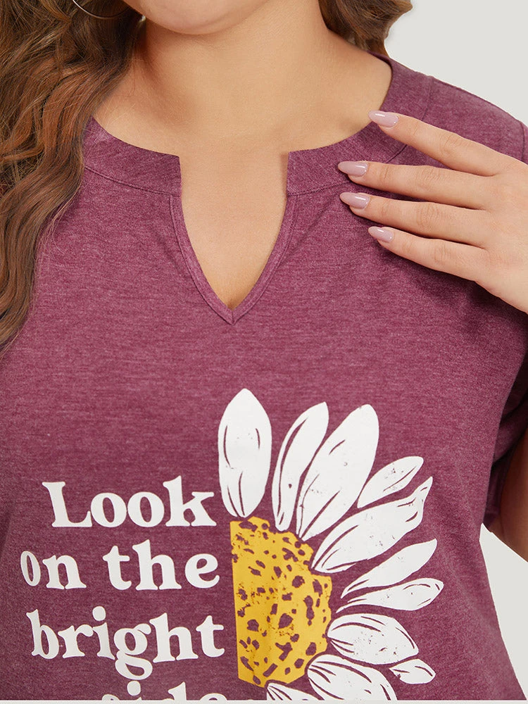 Supersoft Essentials Slogan & Sunflower Print Notched Pocket Dress 7 Supersoft Essentials Slogan & Sunflower Print Notched Pocket Dress - Image 5