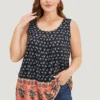 Bandana Print Round Neck Tank Top 1 Bandana Print Round Neck Tank Top -Clothing Shop 230263863 ud
