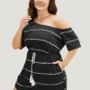 Striped Print Knot Pocket Tassels One Shoulder Romper 2 Striped Print Knot Pocket Tassels One Shoulder Romper -Clothing Shop 231346583 up 2c239bbf 9a4e 4d0e ac6a 3d522ee90540