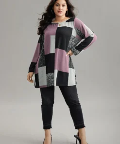 Colorblock Contrast Round Neck T-shirt -Clothing Shop 232948367 ro 58aa1f38 8538 4f9d 8944 063572aab836