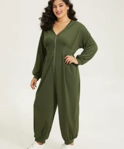 Solid Half Zip Hooded Gathered Jumpsuit 14 Solid Half Zip Hooded Gathered Jumpsuit -Clothing Shop 234520397 hz 8f9ae82a 43f1 4d2e 967d 5f6de9f83c6d