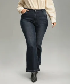 Flare Leg Pocket Dark Wash Jeans