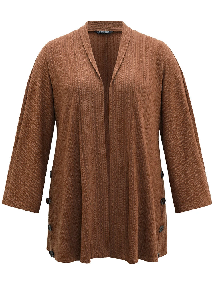 Halloween Texture Button Detail Open Front Kimono 11 Halloween Texture Button Detail Open Front Kimono - Image 9