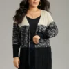 Colorblock Contrast Heather Open Front Cardigan -Clothing Shop 238645321 ow eb5c7ed2 b9eb 4b17 8e36 4965b2760392