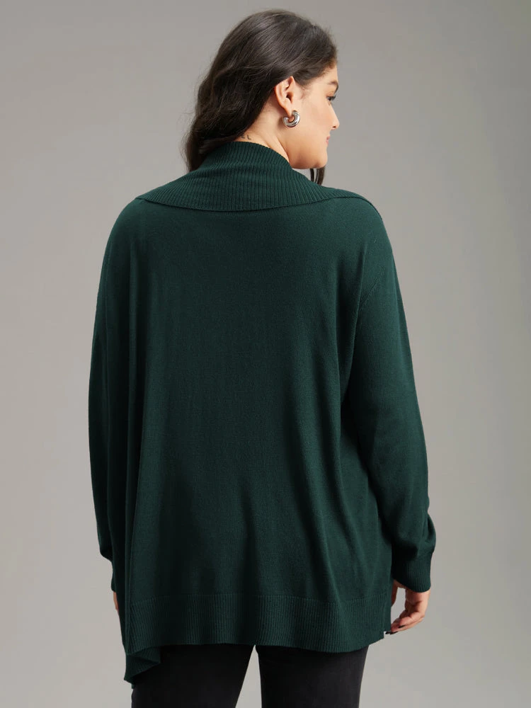 Supersoft Essentials Plain Texture Arc Hem Cardigan 21 Supersoft Essentials Plain Texture Arc Hem Cardigan - Image 19