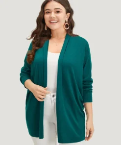 Supersoft Essentials Plain Open Front Elastic Cuffs Cardigan -Clothing Shop 246396374 of 42358fbf 9b38 42b0 ba57 78302a361a35