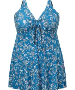 Floral Print Ruffle Hem Knot Front Ruched Swim Dress 24 Floral Print Ruffle Hem Knot Front Ruched Swim Dress -Clothing Shop 24652612 zu